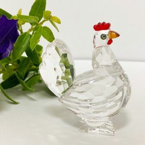 Swarovski Crystal Chicken Rooster Figurine - Miniature